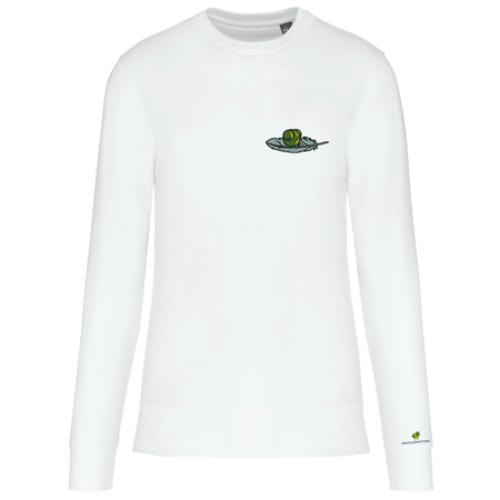 Doux - Sweat écoresponsable, à col rond, unisexe personnalisé brodé